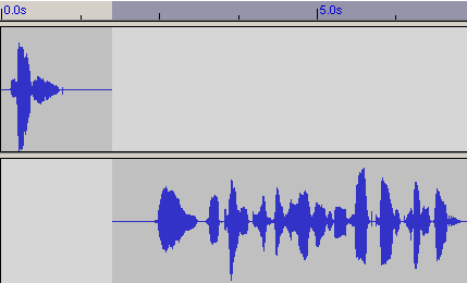 Shifting audio - first split
